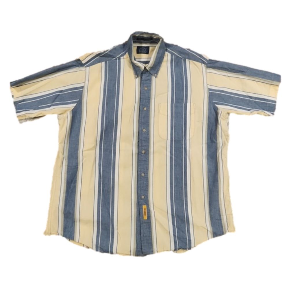 B.D. Baggies Yellow & Blue Stripes Button-Up Shirt